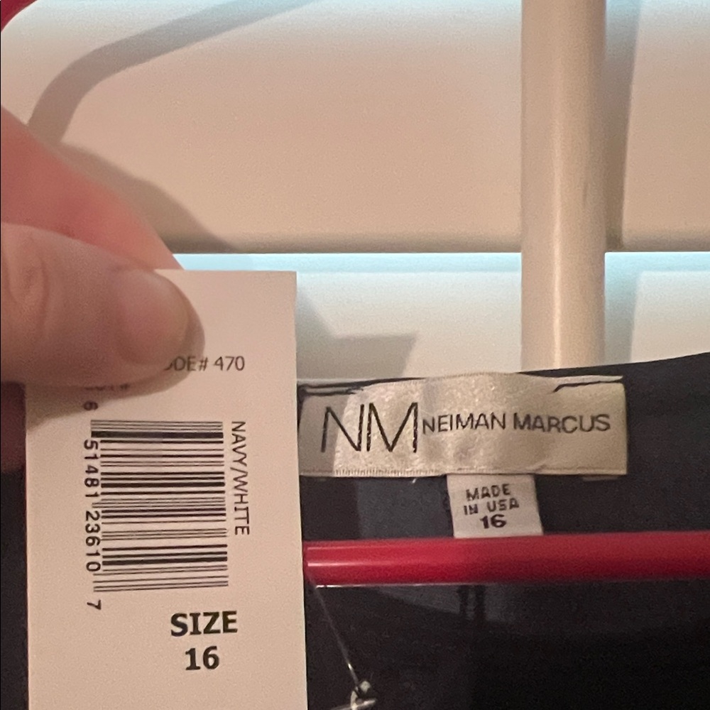 Neiman Marcus Black Dress with White Floral Design - Picture 2 of 6
